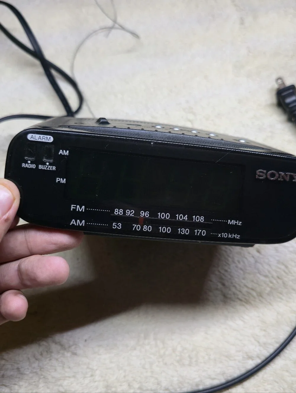 Sony Dream Machine ICF-C212 FM AM Clock Radio LED-Tested 100%